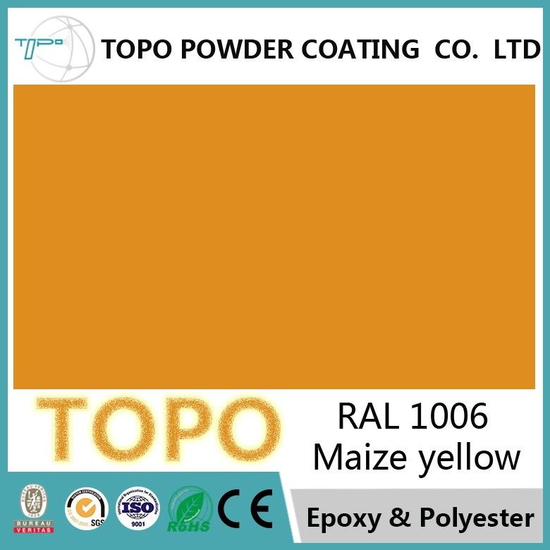 RAL 1006 Pure Polyester Powder Coating For Aluminum Oxidants Resistance