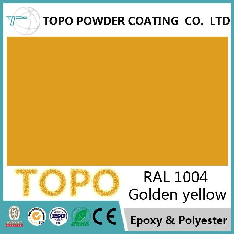 RAL 1004 Pure Polyester Powder Coating For Architecture Industry Weather Resistant
