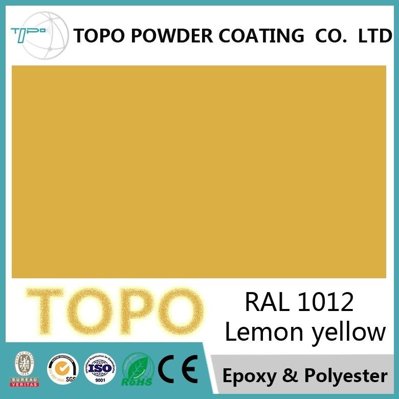 Pure Polyester TGIC Architectural Powder Coatings , RAL 1012 Lemon Yellow Powder Coat