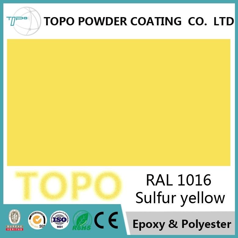RAL 1016 Sulfur Yellow Pure Polyester Powder Coating Outstanding Gloss Retention