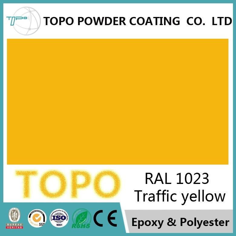 RAL 1023 Traffic Yellow Pure Polyester Powder Coating For External Decoration