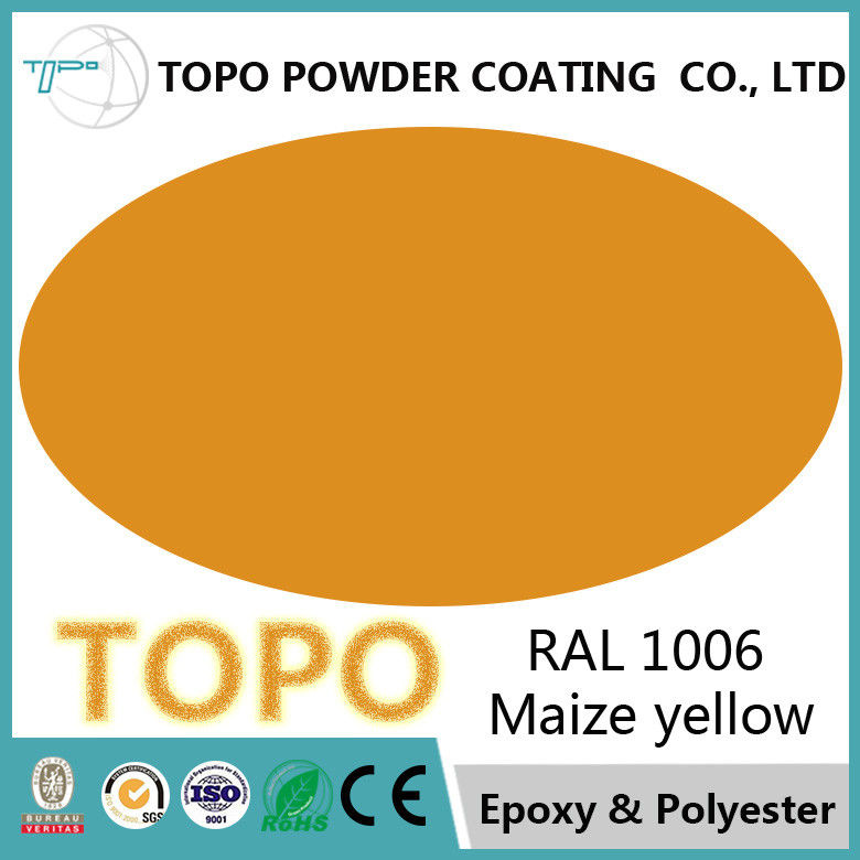 RAL 1006 Maize Yellow Pure Epoxy Powder Coating Reliable Resin Main Material