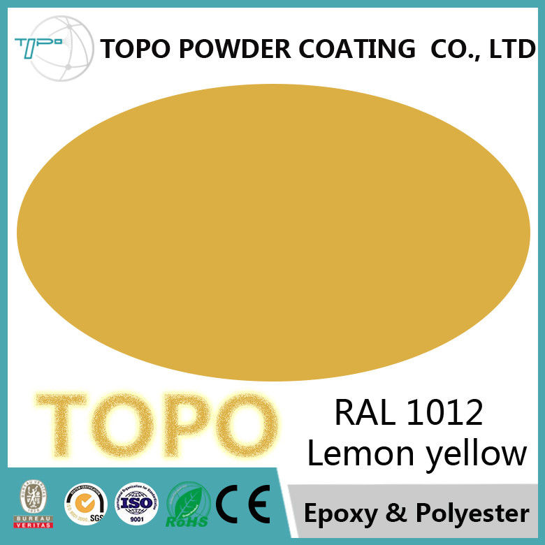 RAL 1012 Pure Epoxy Powder Coating High Gloss Smooth Surface Finish
