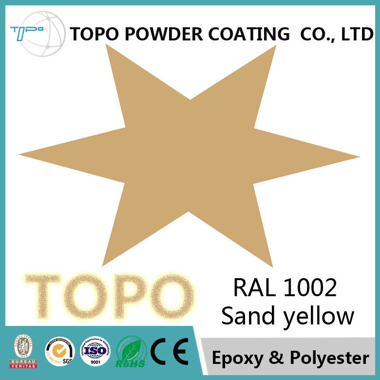 RAL1002 High Gloss Powder Coat , Epoxy Polyester Textured Powder Coat Spray