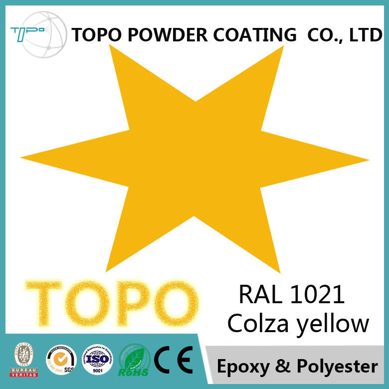 Switchboards Epoxy Polyester Coating , RAL 1021 Colza Yellow Excellent Powder Coating