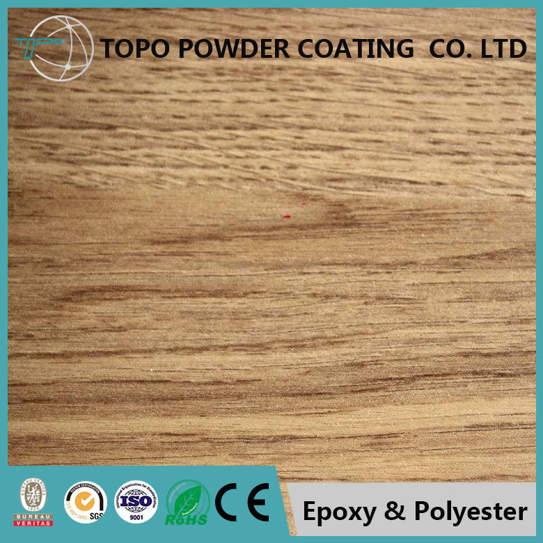Light Aluminium Heat Transfer Powder Coating Wood Finish Good Durability