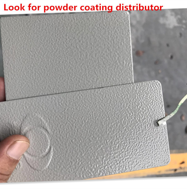 Low Curing Ral7032 Textured Hybrid Low Curing Epoxy Polyester Powder Coat For  Metal Furniture