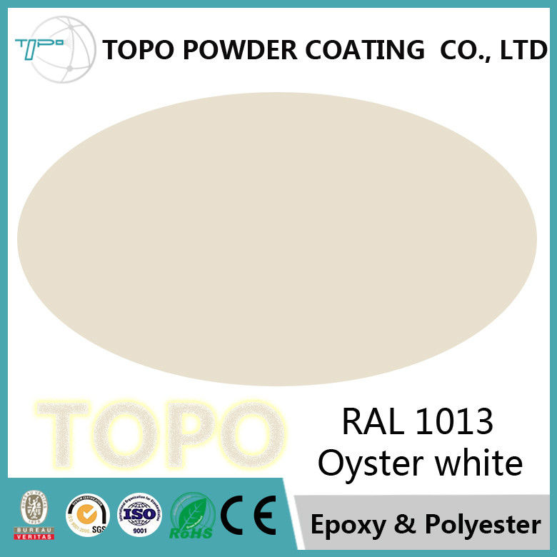 RAL 1013 Oyster White Powder Coat , Pure Epoxy Coating For Steel Shelving