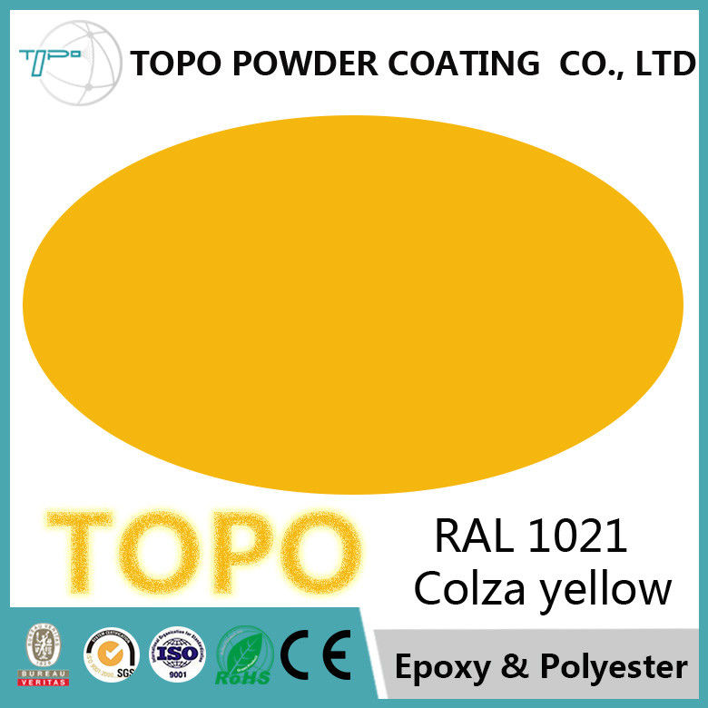 RAL 1021 Colza Yellow Pure Epoxy Powder Coating High Mechanical Performance