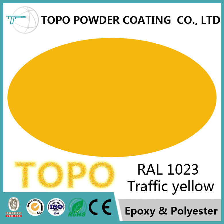Pure Interior Epoxy Resin Powder Coating , RAL1023 Traffic Yellow Powder Coat