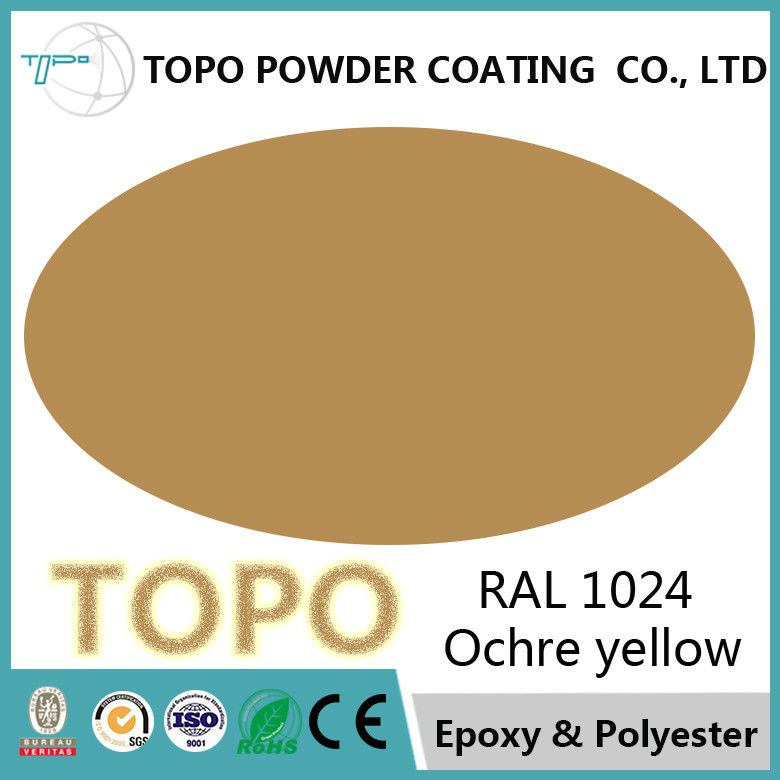 RAL 1024 Ochre Yellow Pure Polyester Powder Coating For Alloy Wheel